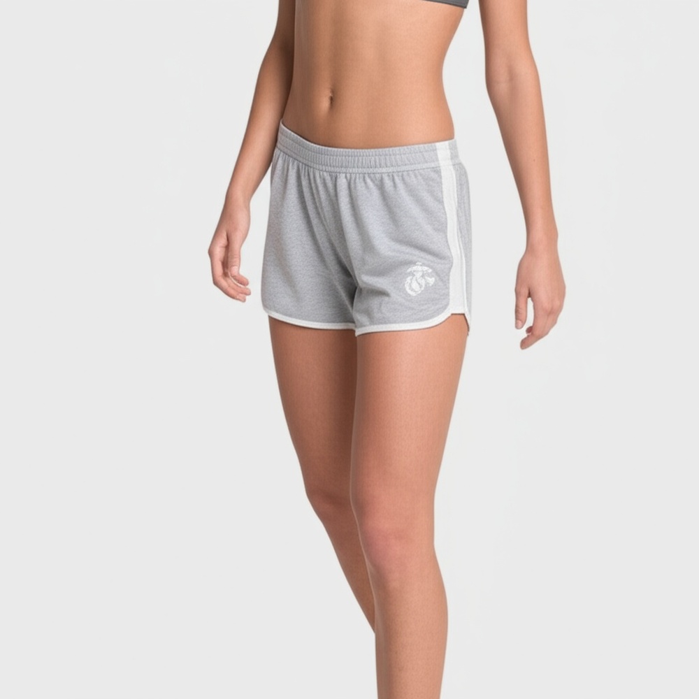 Under Armour Womens XL Grey USMC Athletic Running Shorts‎ Gym Fitness